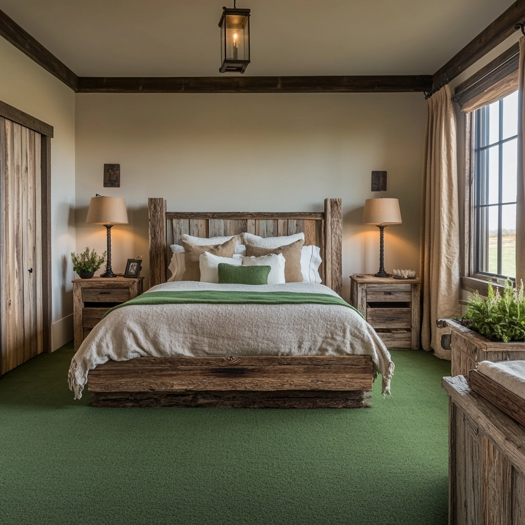 green carpet bedroom 55