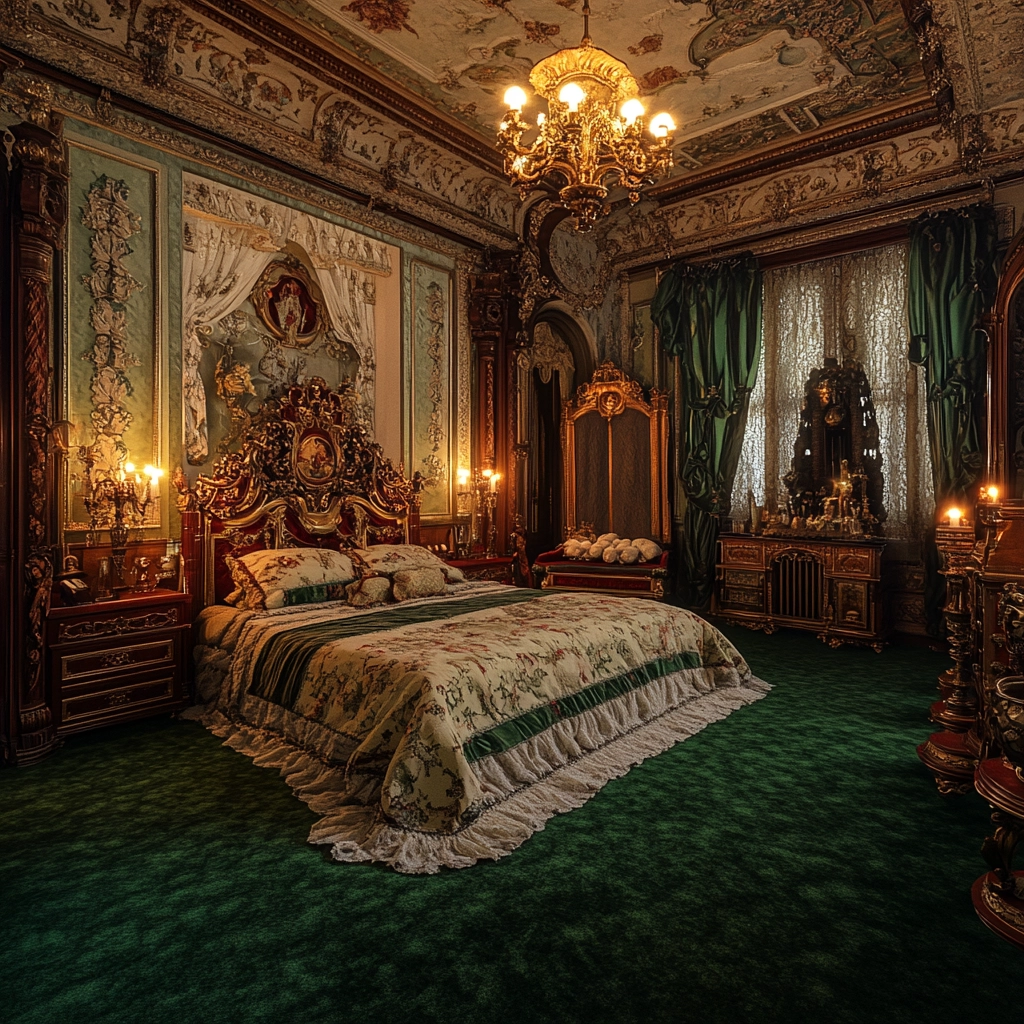 green carpet bedroom 58