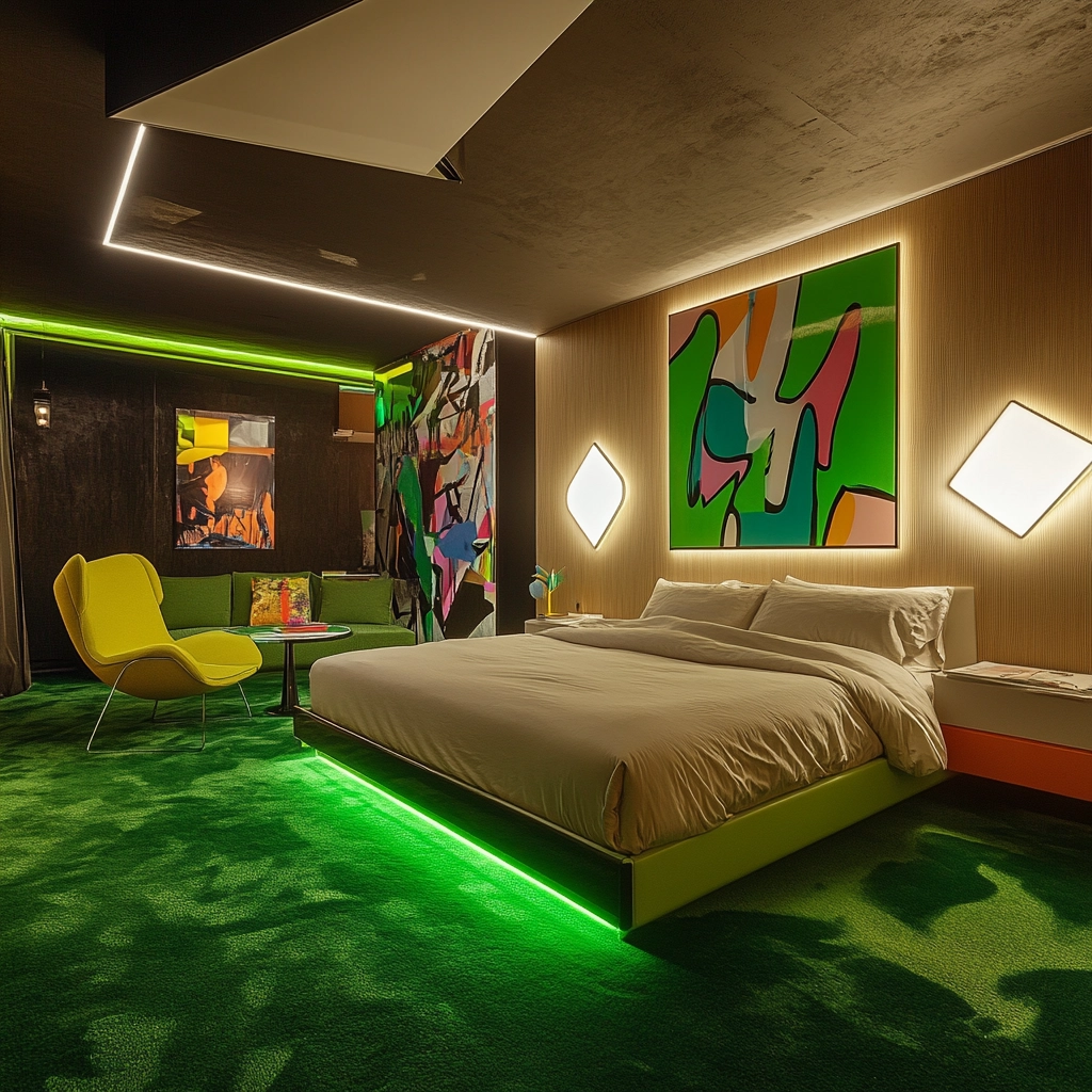 green carpet bedroom 66
