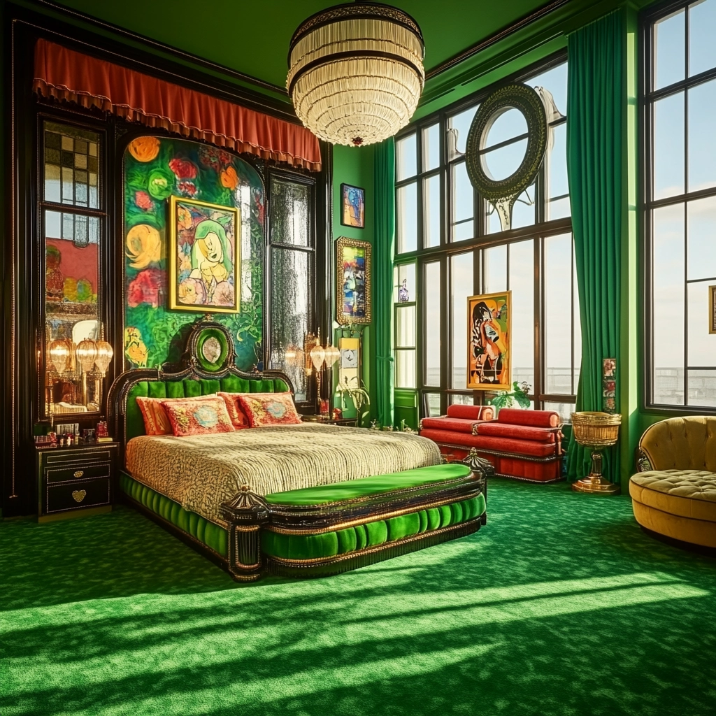 green carpet bedroom 78