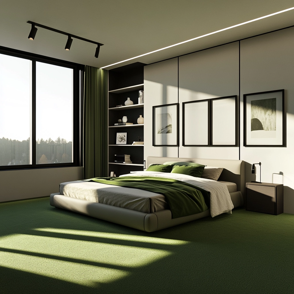green carpet bedroom 9