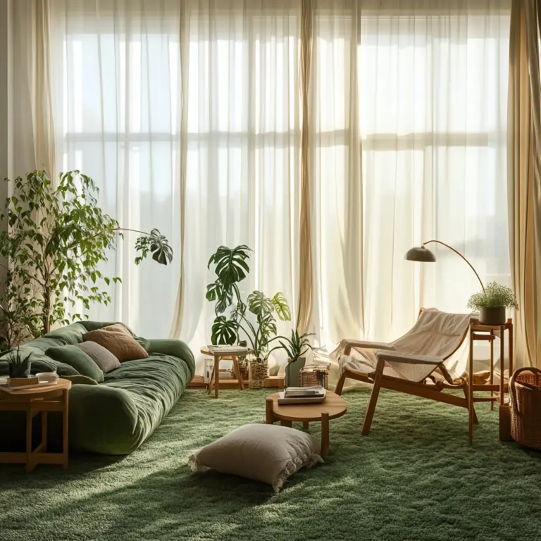 green carpet living room 1