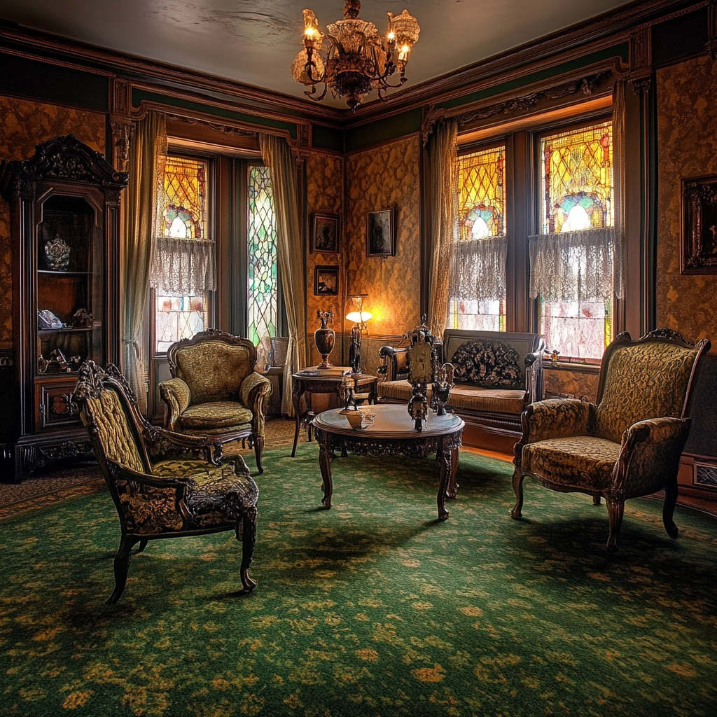 green carpet living room 25