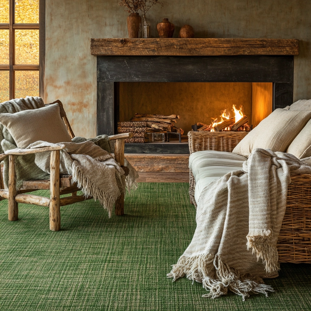 green carpet living room 32