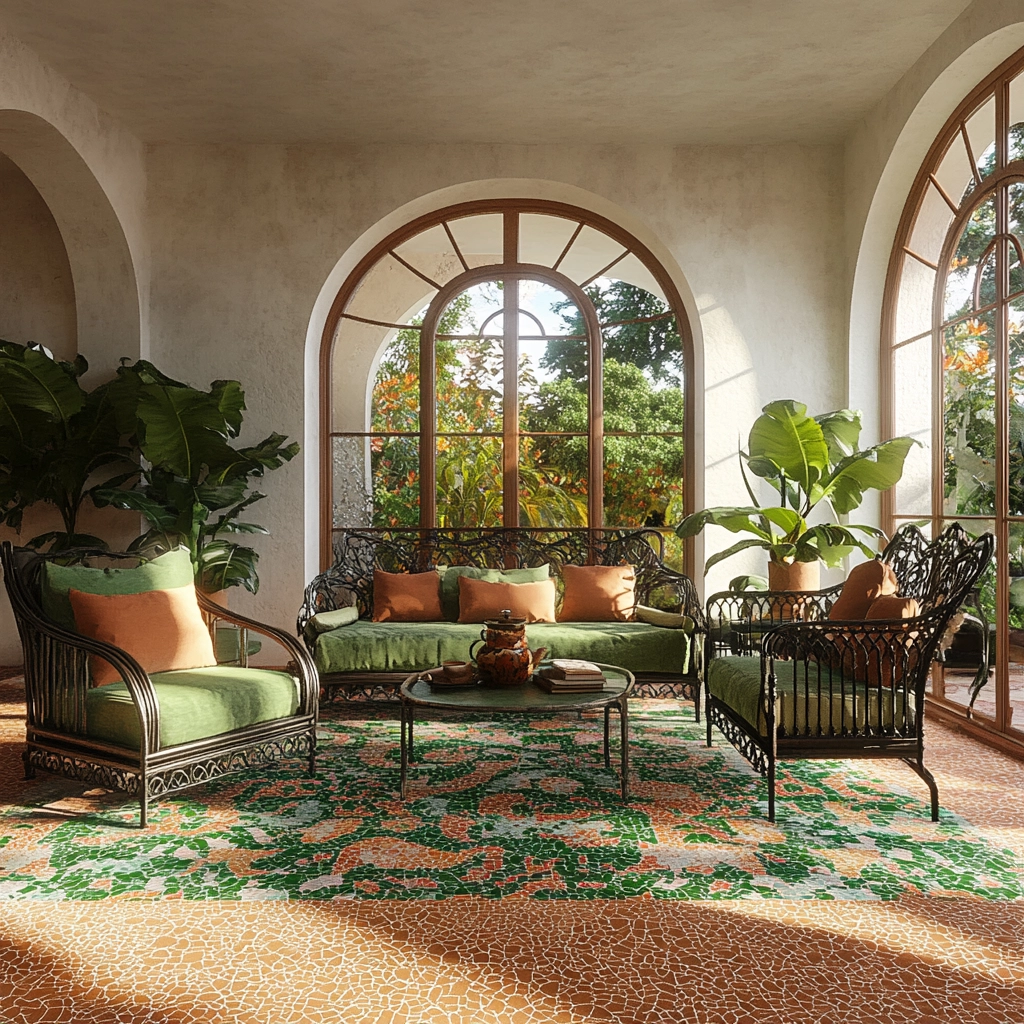 green carpet living room 42