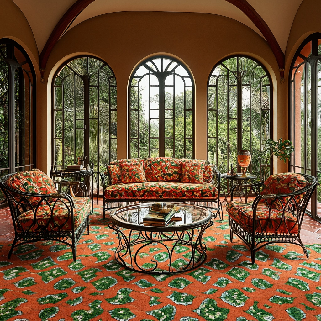 green carpet living room 43