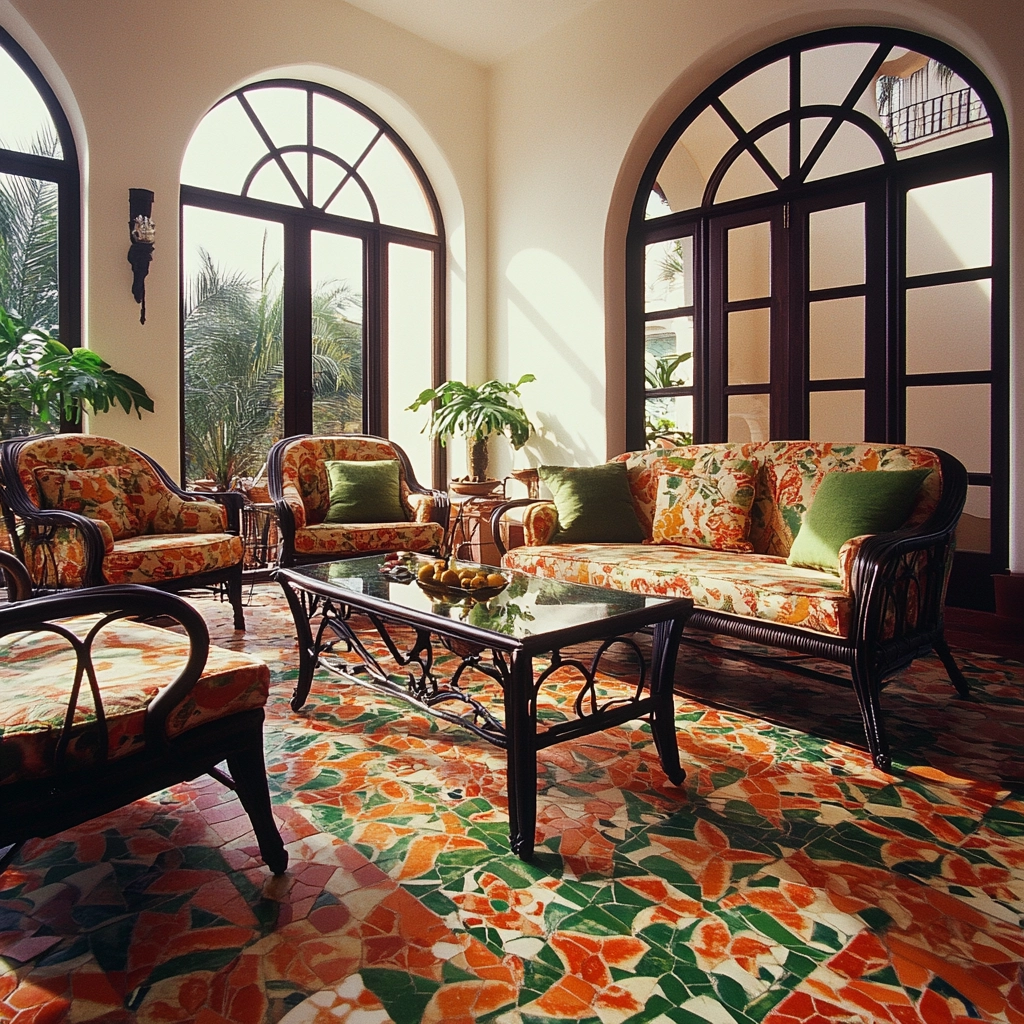 green carpet living room 44