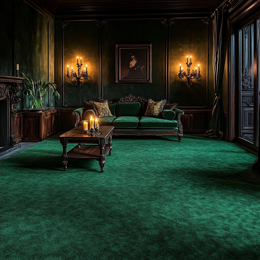 green carpet living room 45