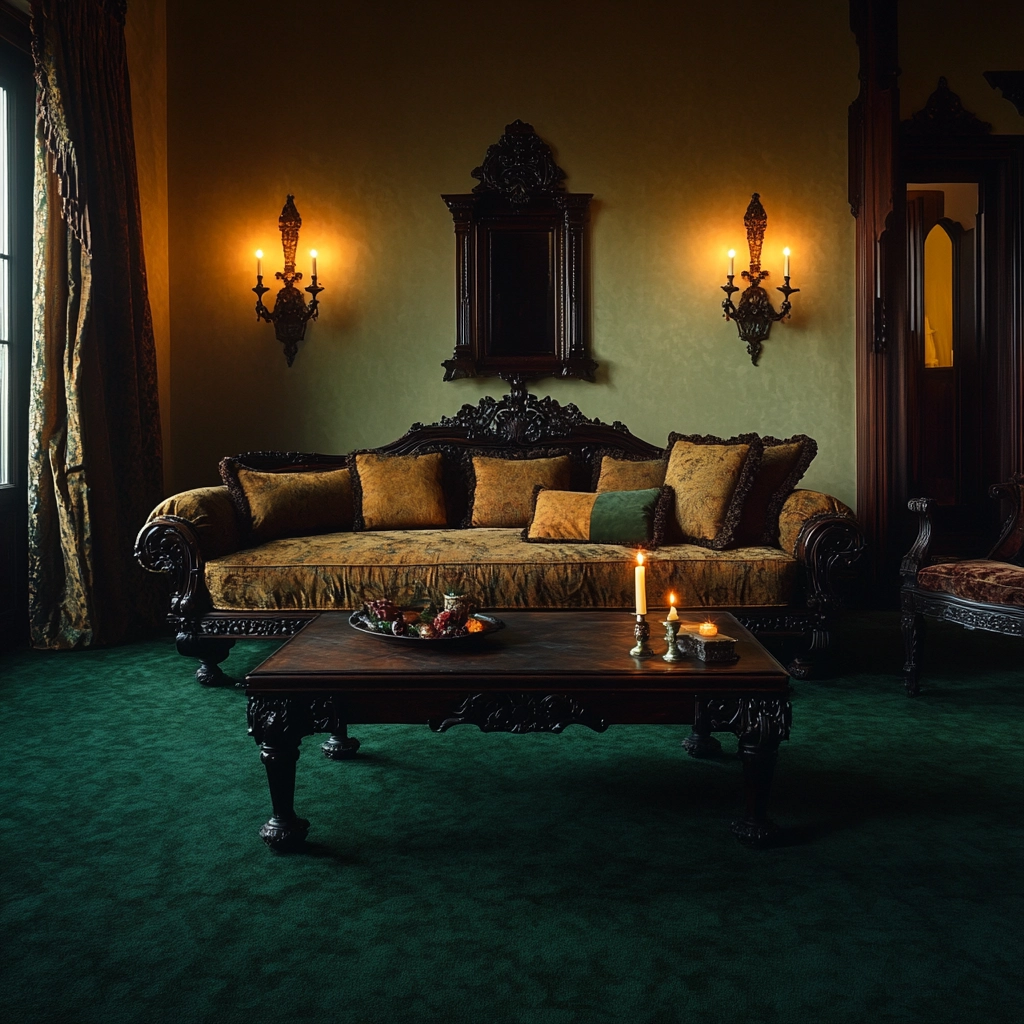 green carpet living room 47