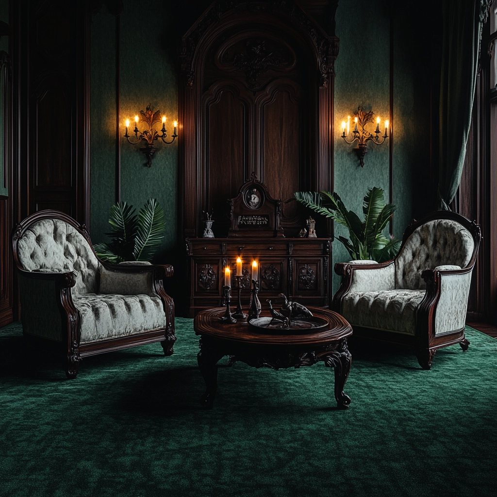 green carpet living room 48