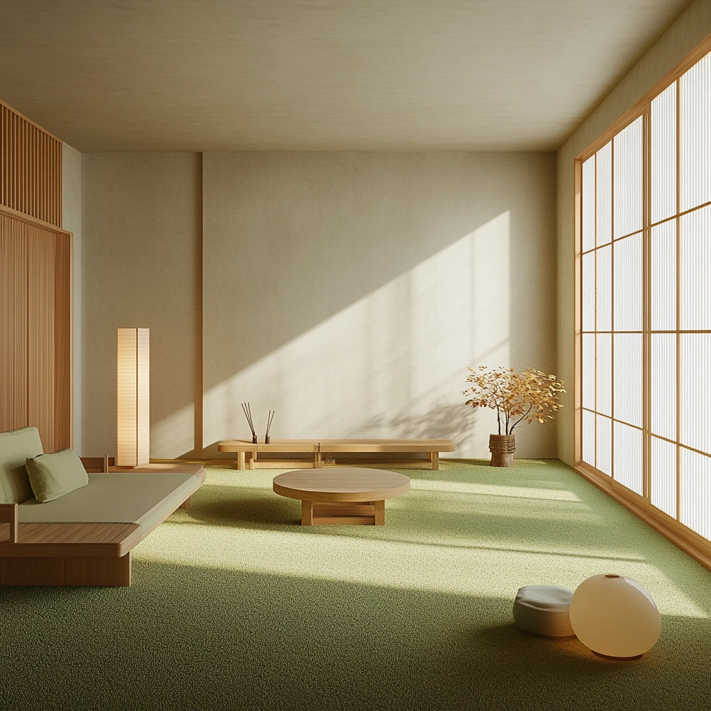 green carpet living room 74