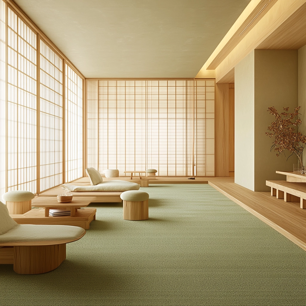 green carpet living room 75