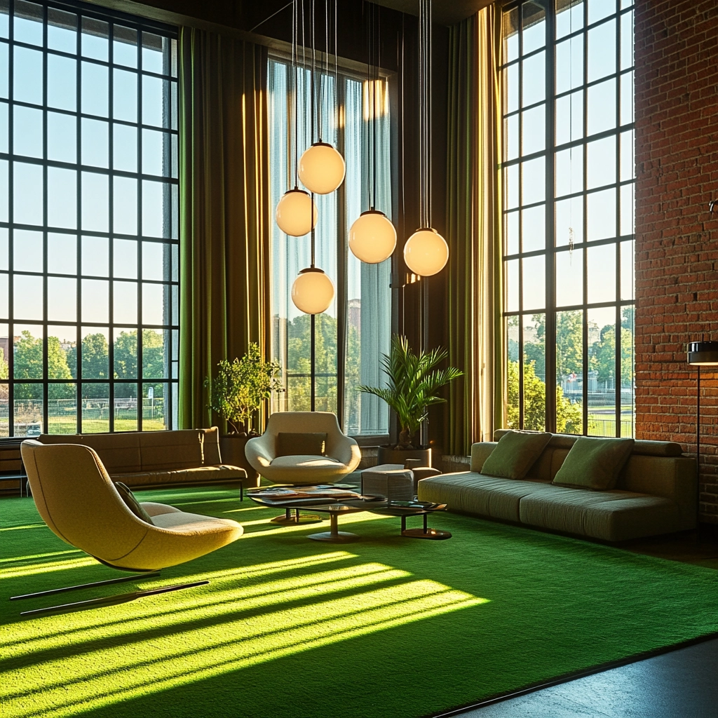 green carpet living room 8