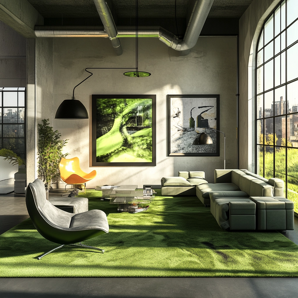 green carpet living room ideas 37