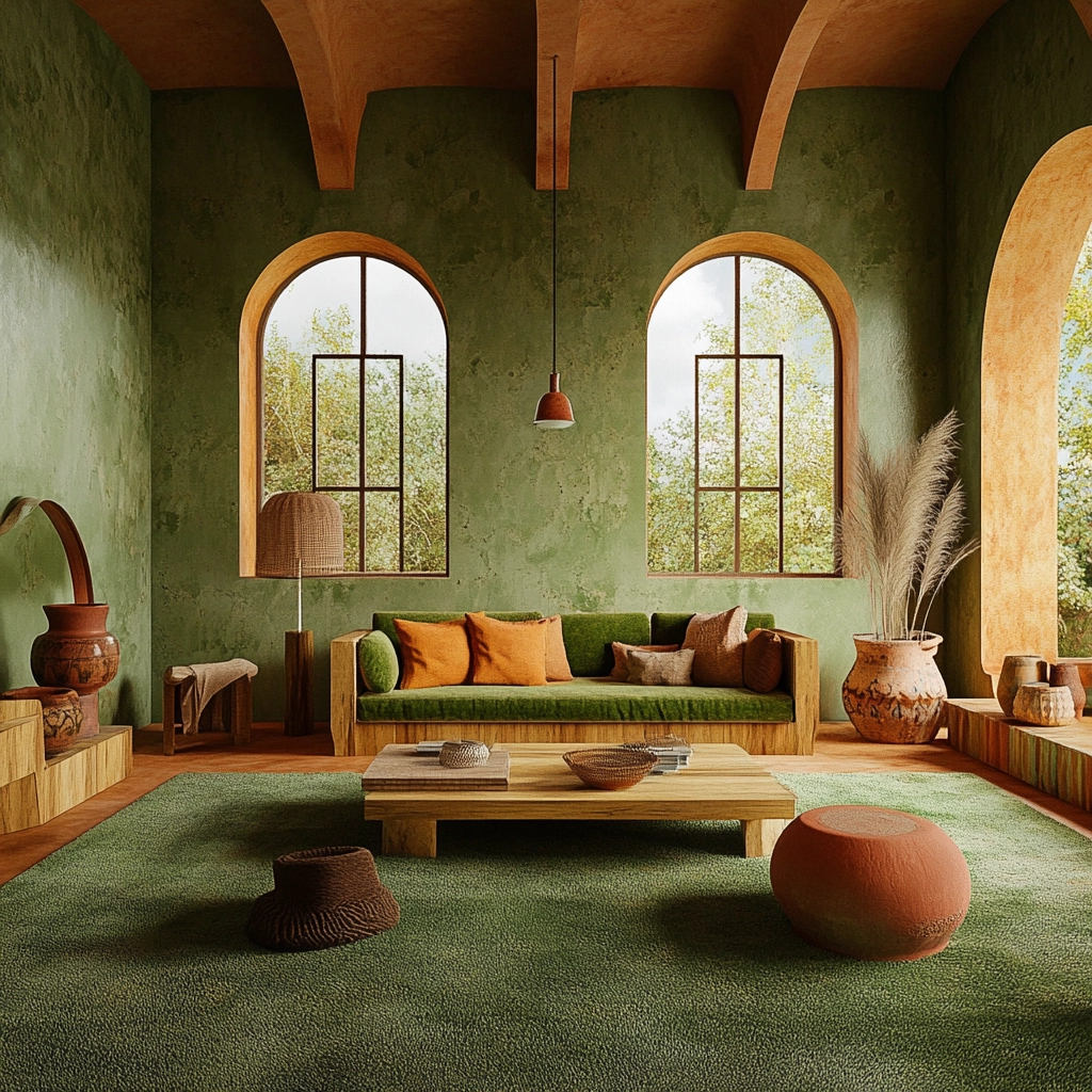green carpet living room ideas 49