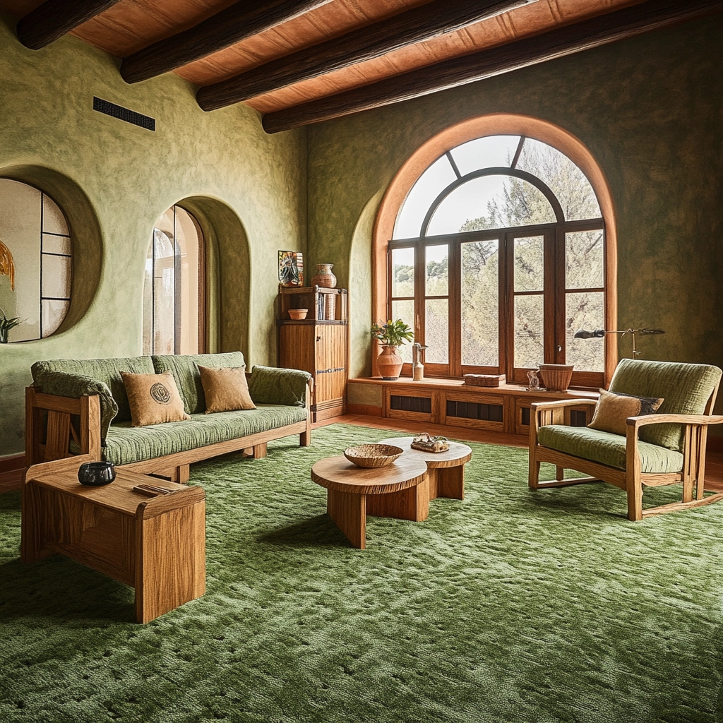 green carpet living room ideas 52