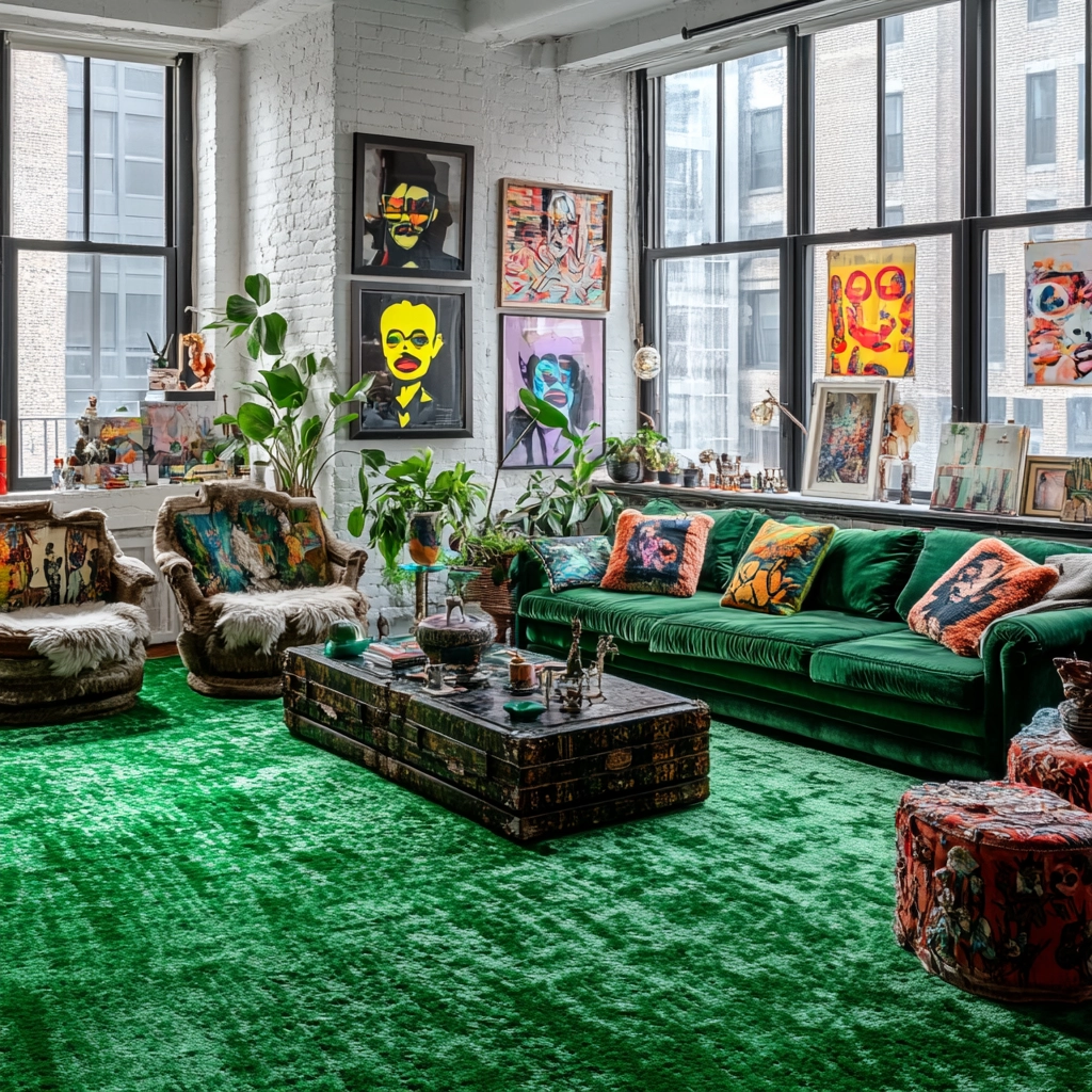 green carpet living room ideas 65