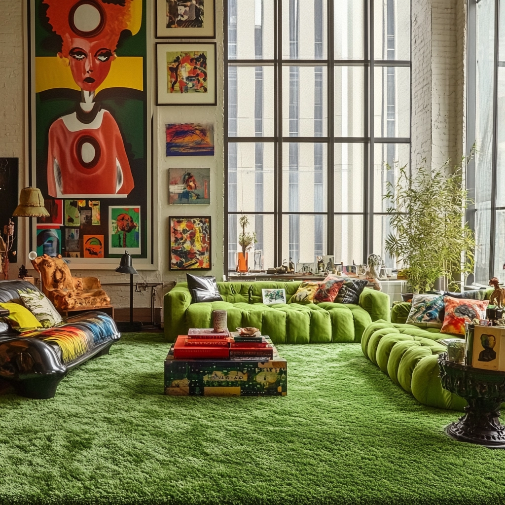 green carpet living room ideas 68