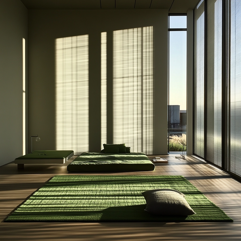 green rug bedroom 20