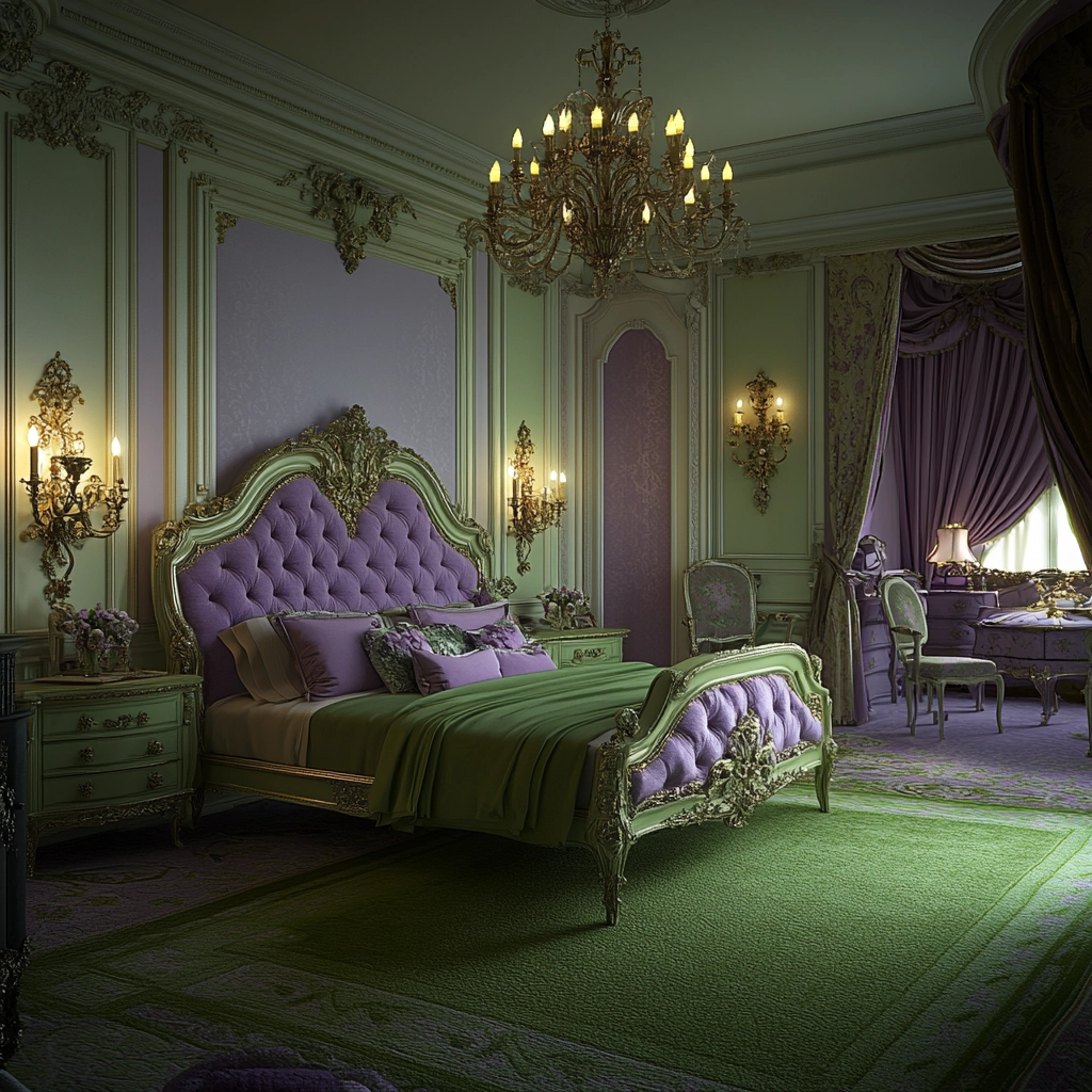 green rug bedroom 38