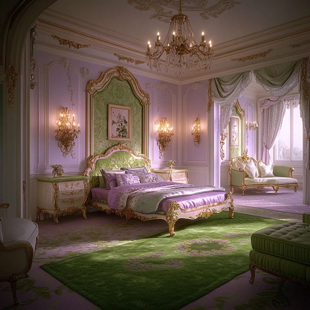 green rug bedroom 39
