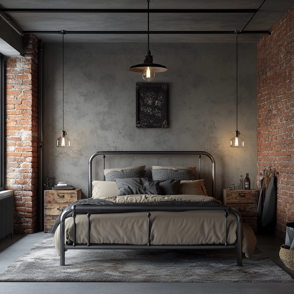 grey and beige bedroom 12
