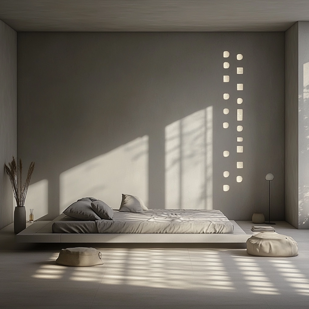grey and beige bedroom 18