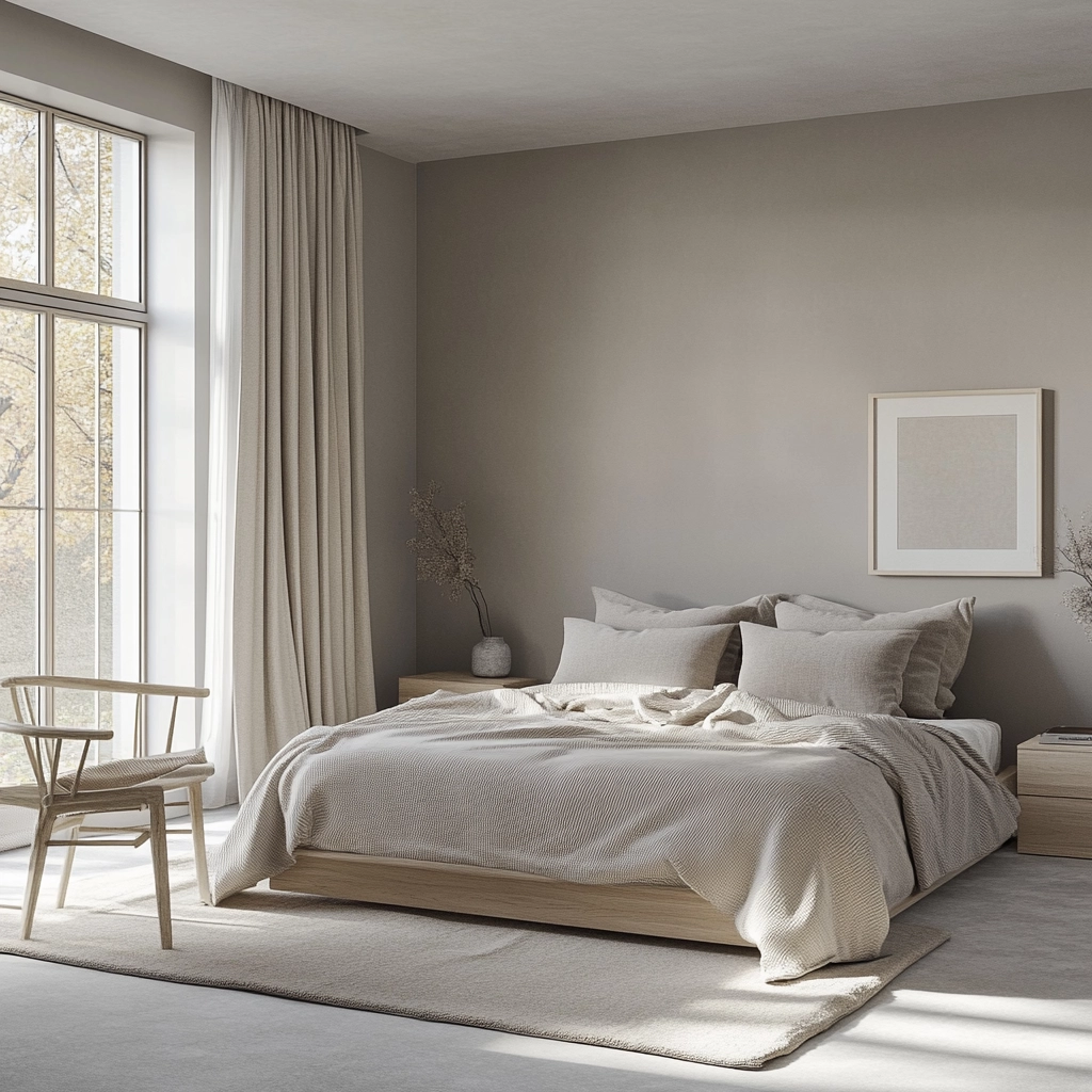 grey and beige bedroom 2