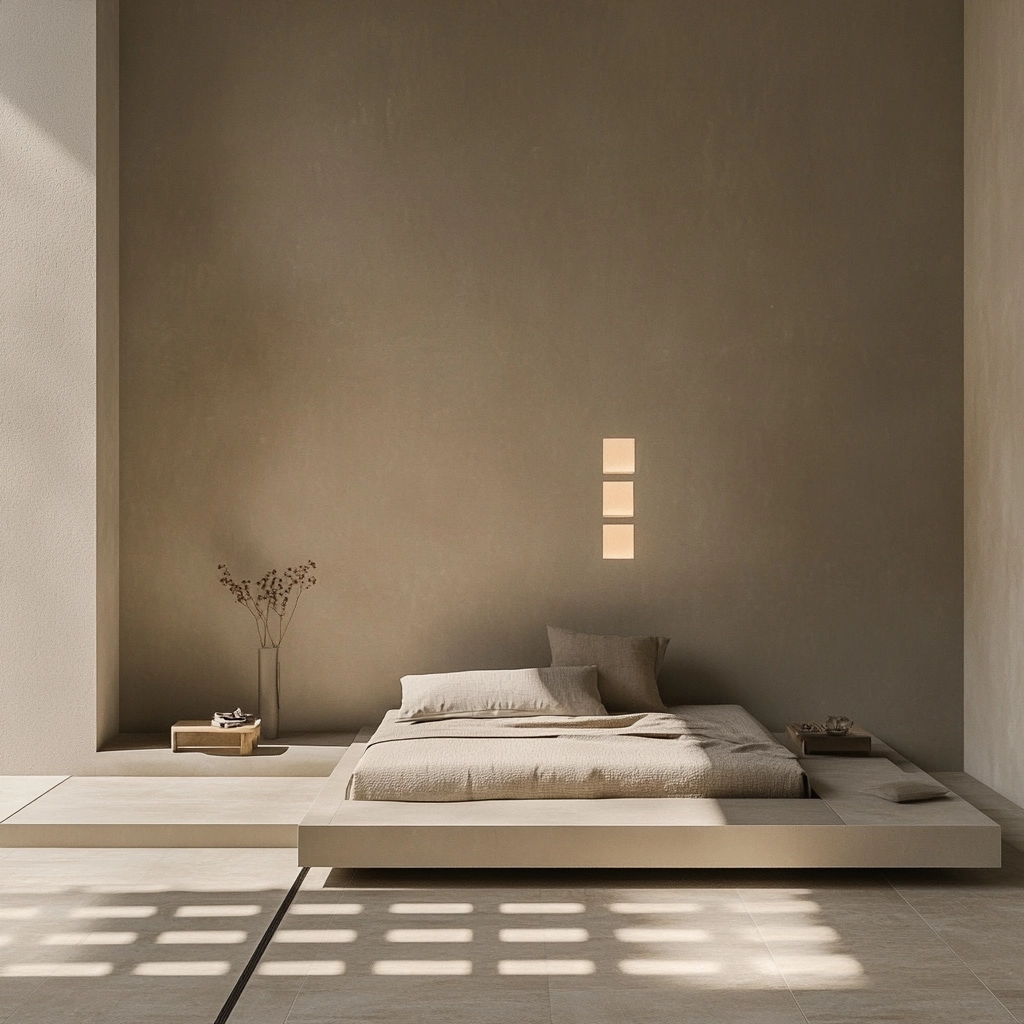 grey and beige bedroom 20