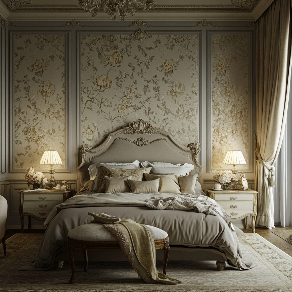 grey and beige bedroom 22