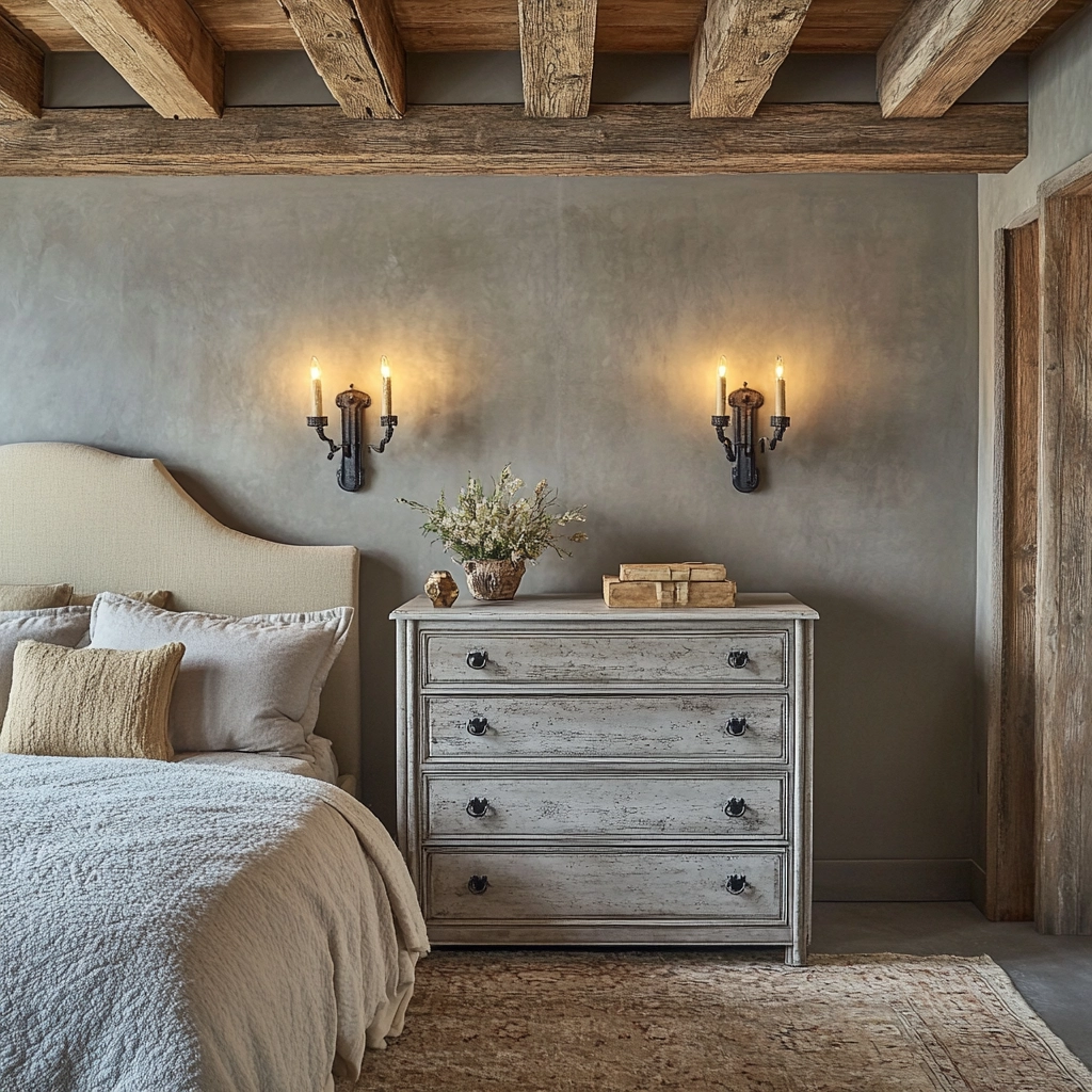 grey and beige bedroom 30