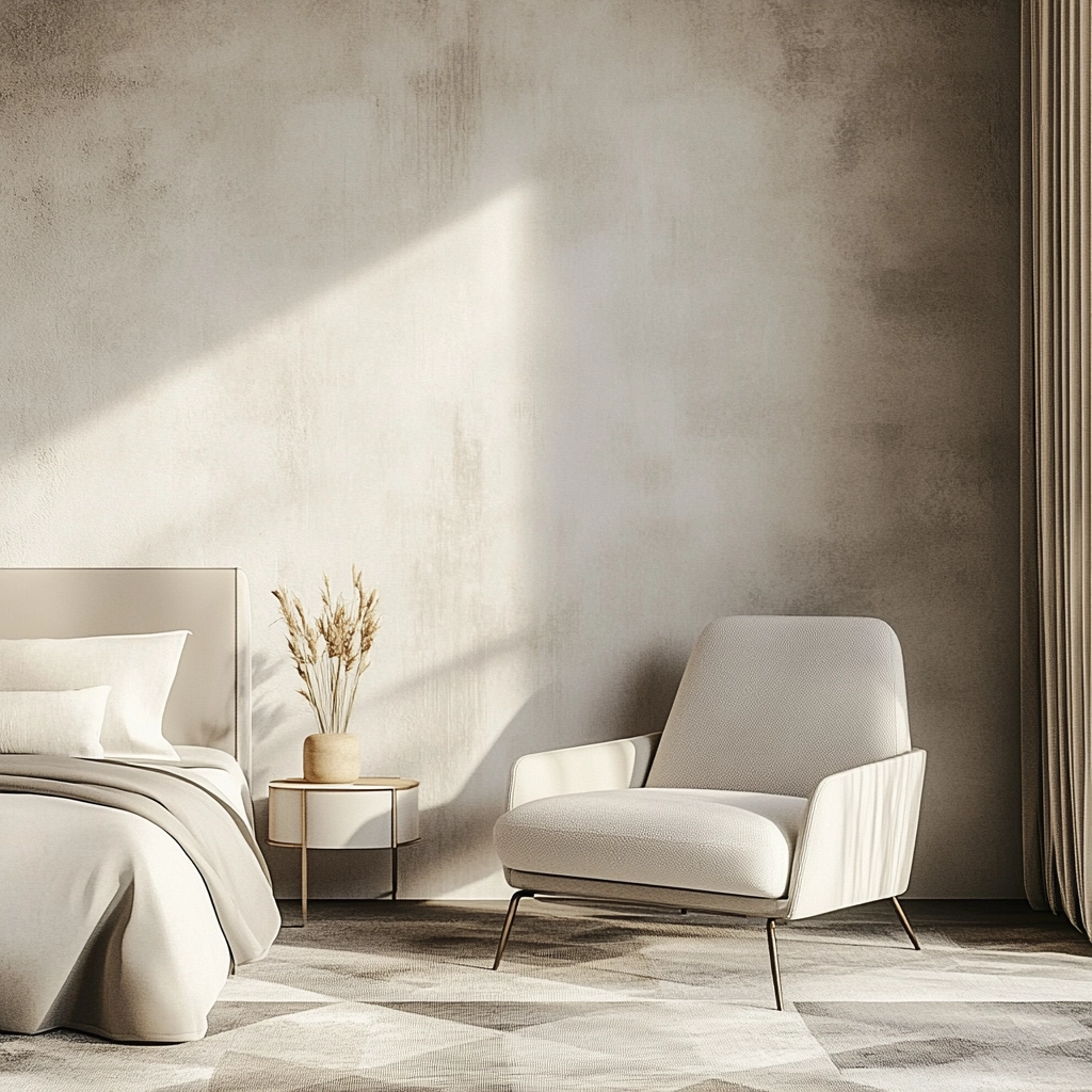 grey and beige bedroom 37