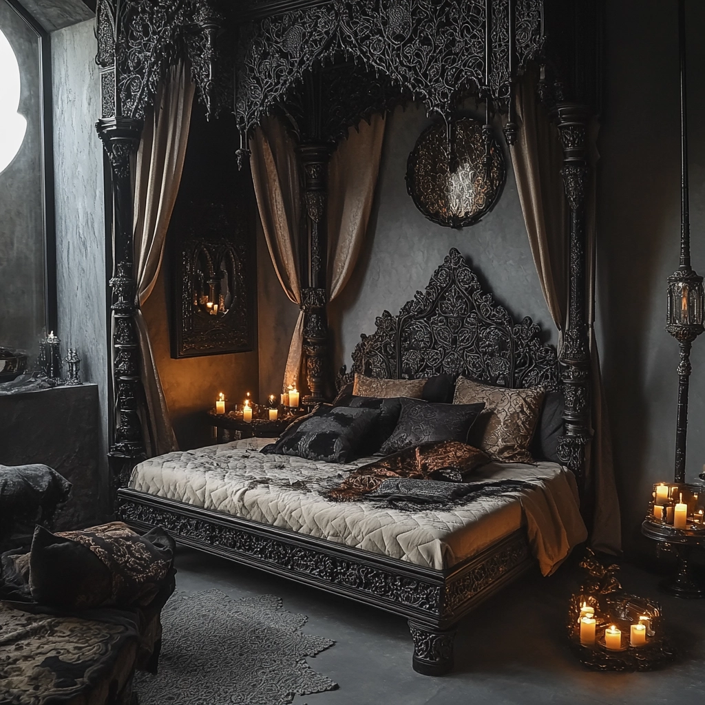 grey and beige bedroom 45