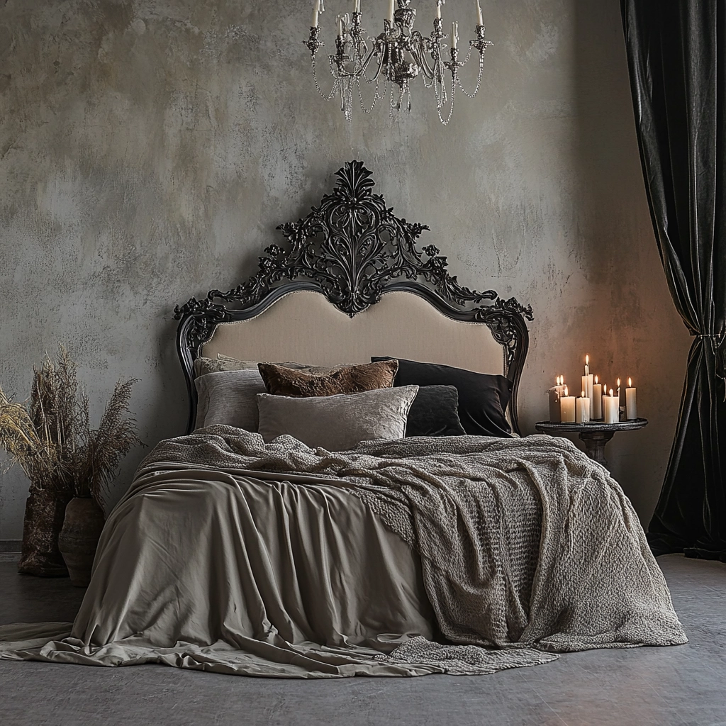 grey and beige bedroom 47