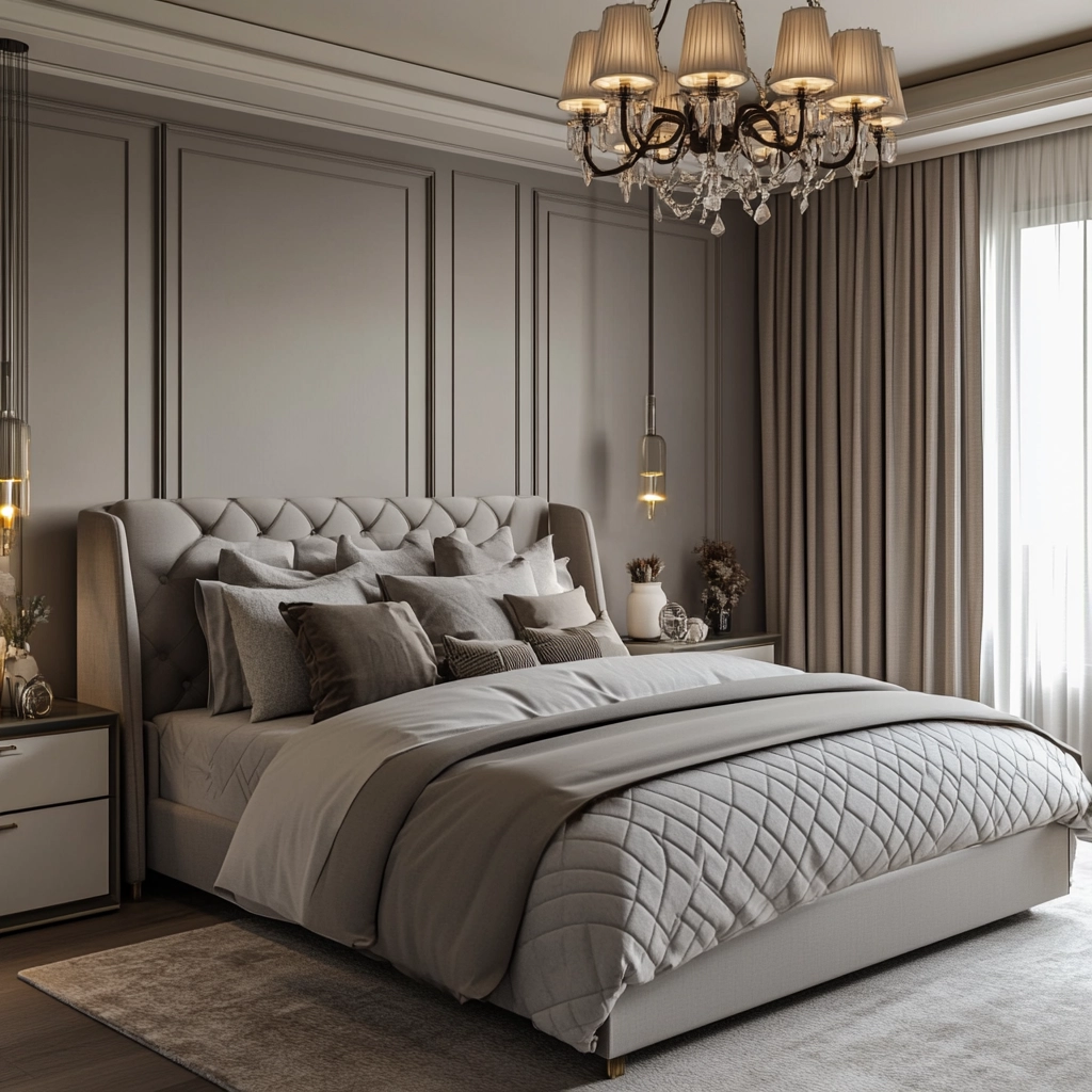 grey and beige bedroom 49