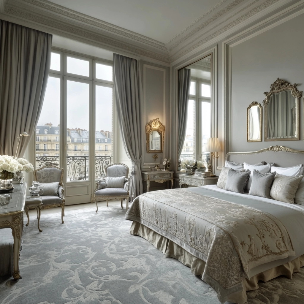 grey and beige bedroom 59