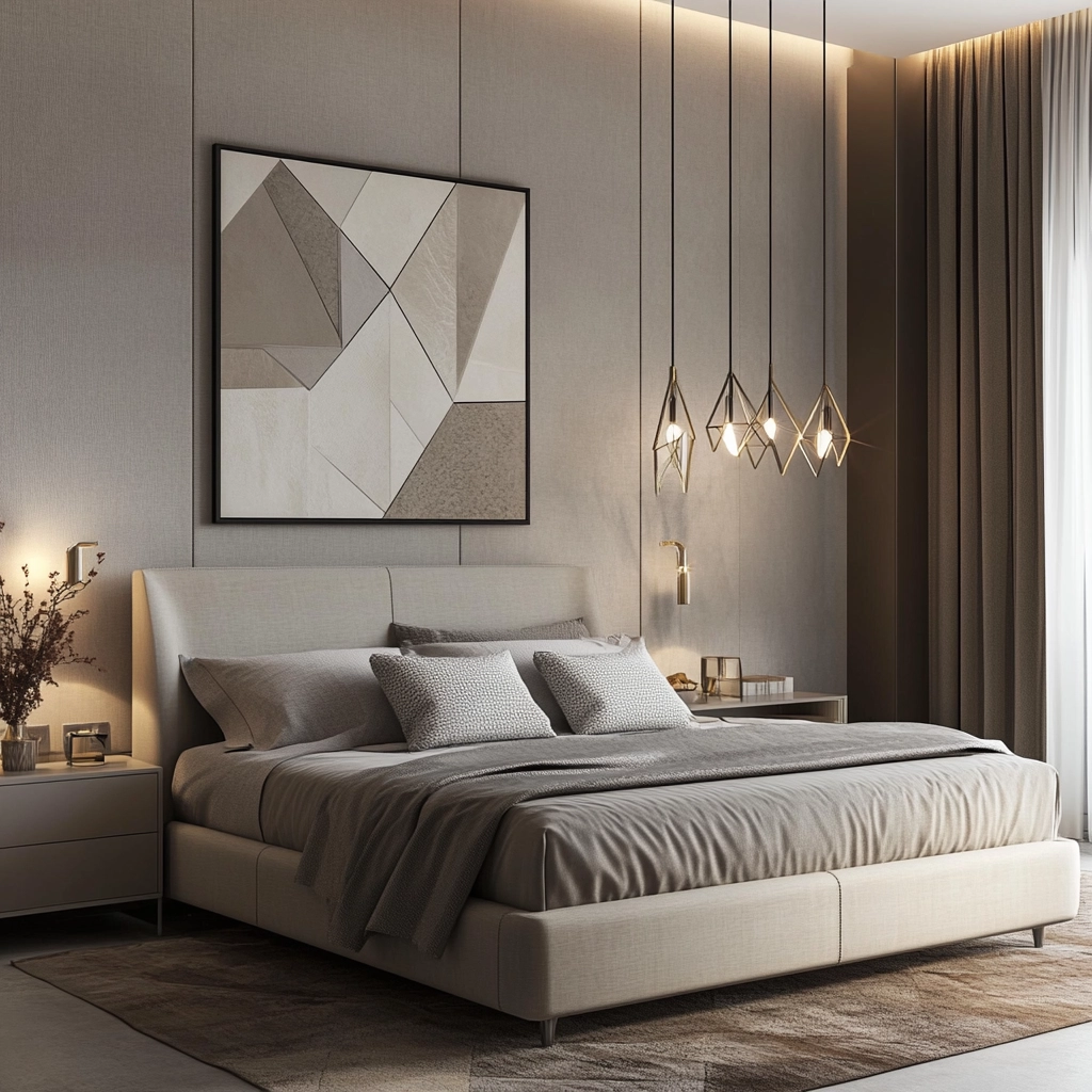 grey and beige bedroom 6