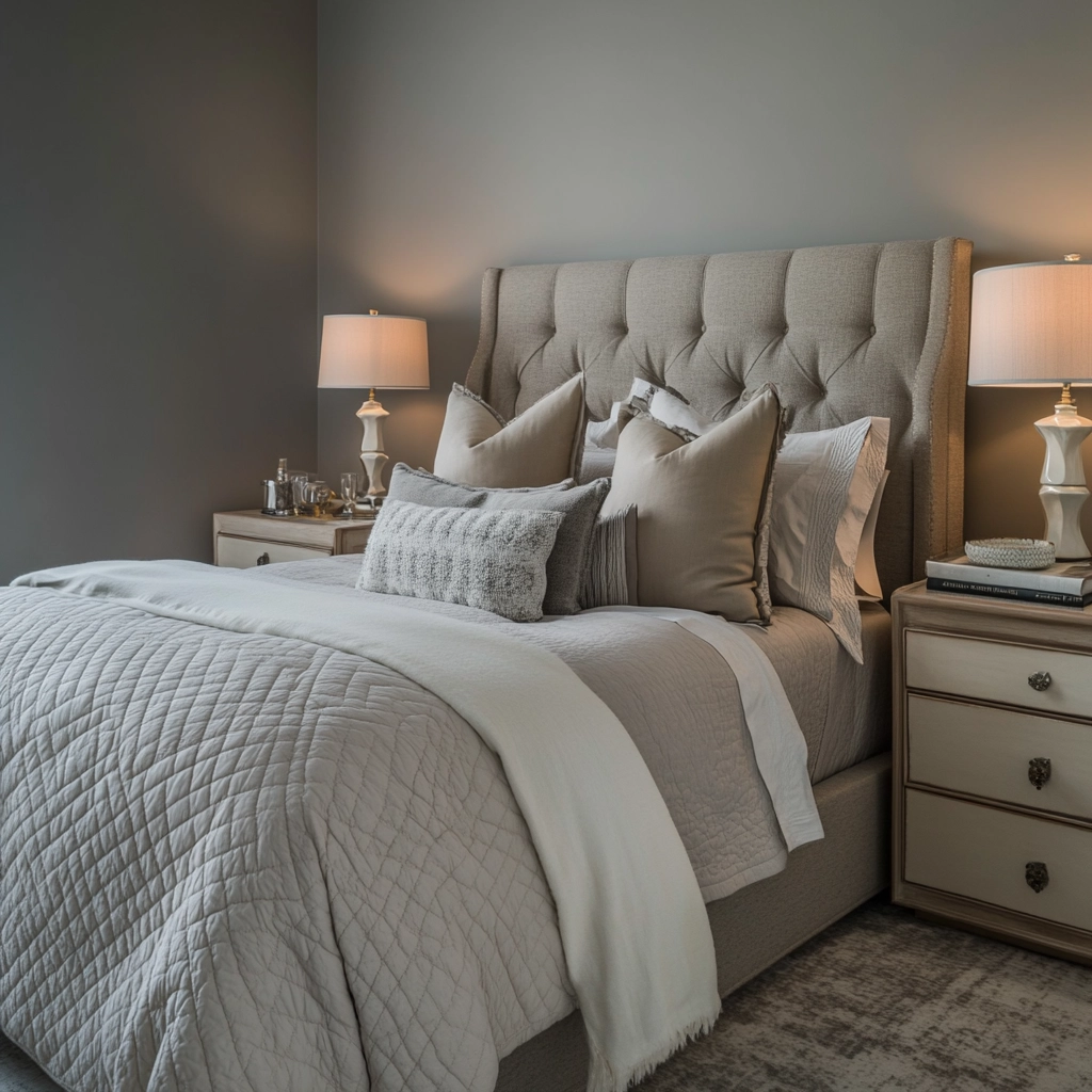 grey and beige bedroom 65