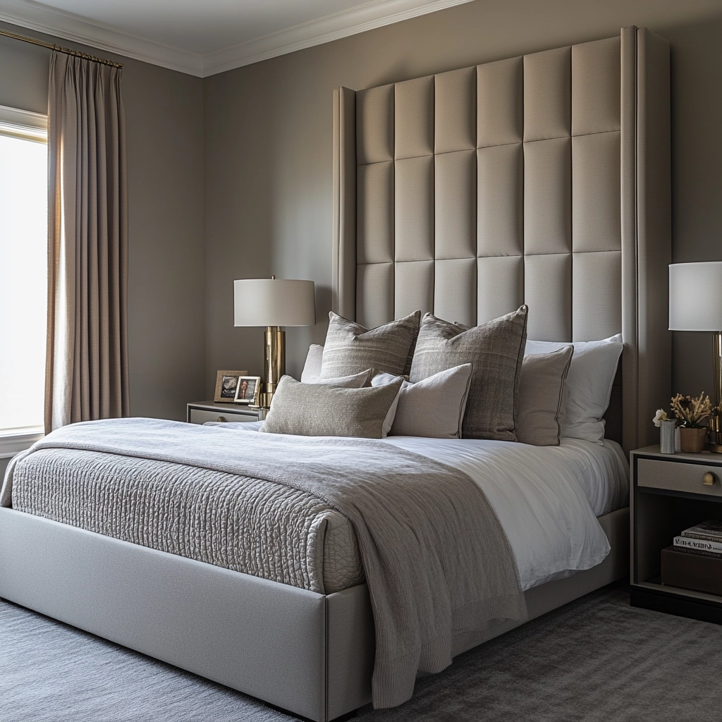 grey and beige bedroom 66