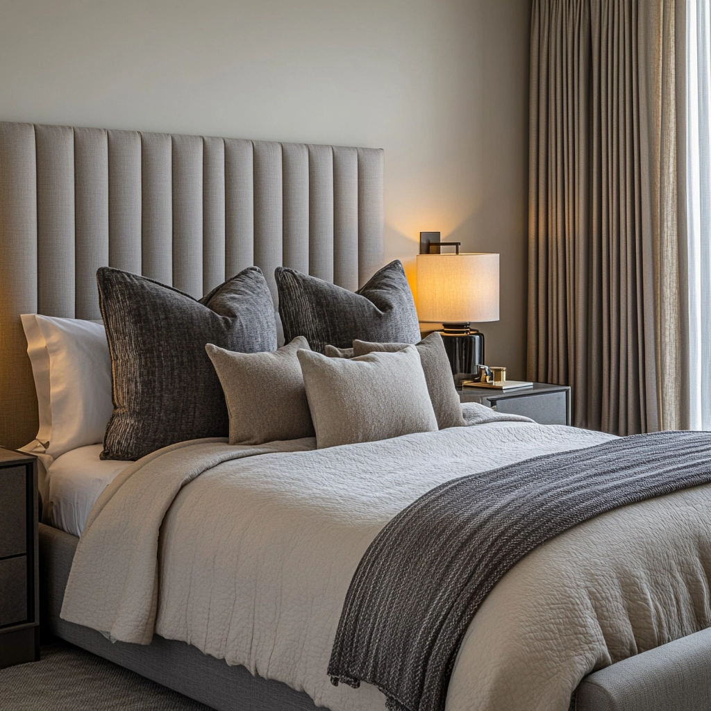 grey and beige bedroom 68