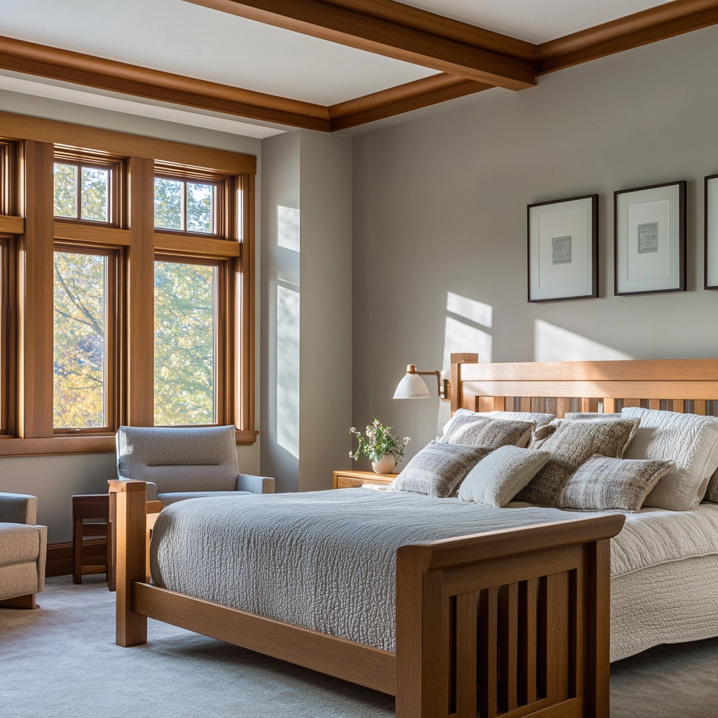 grey and beige bedroom 74