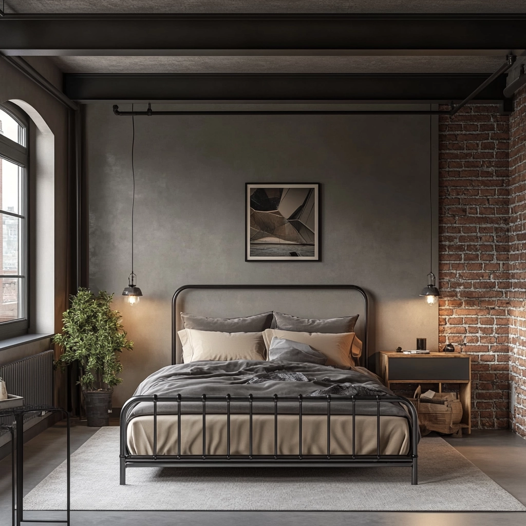 grey and beige bedroom 9
