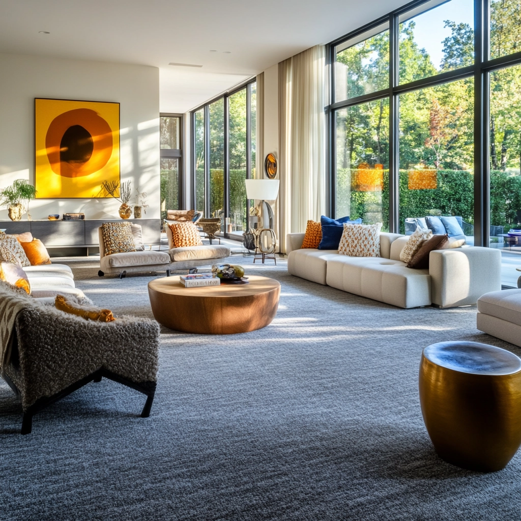 grey carpet living room ideas 51