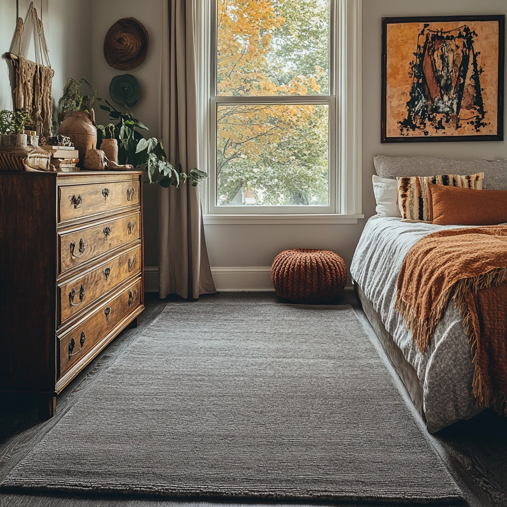 grey rug bedroom 9