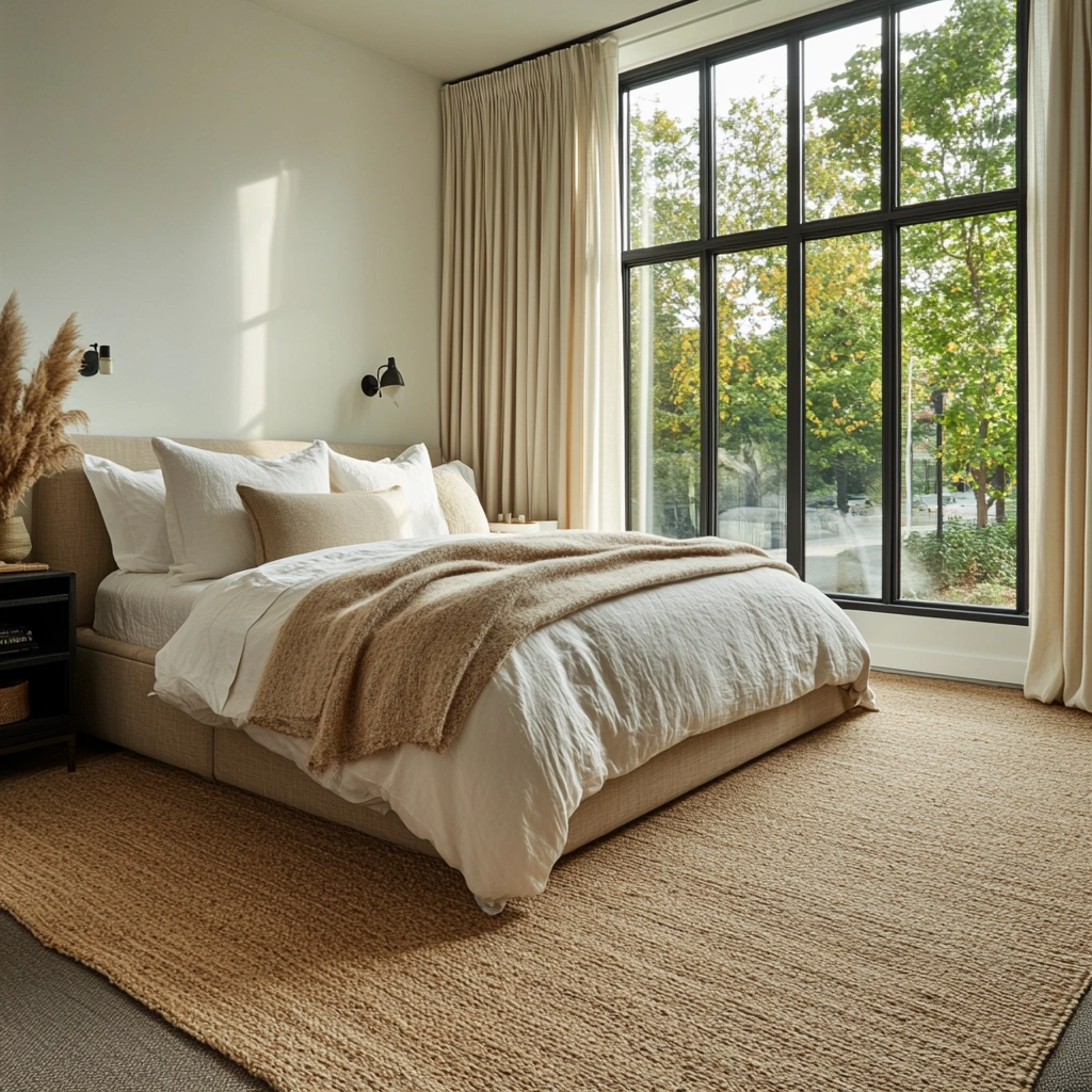 jute carpet bedroom 58
