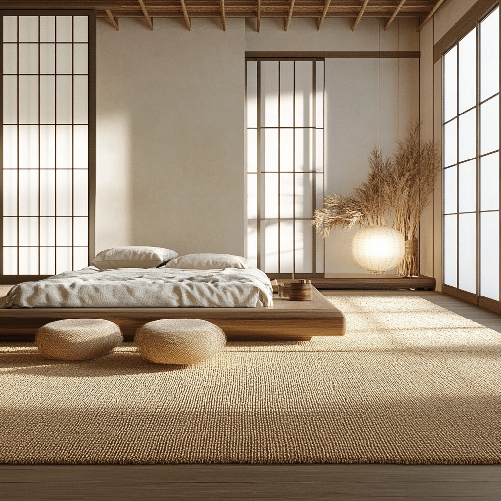 jute carpet bedroom 65