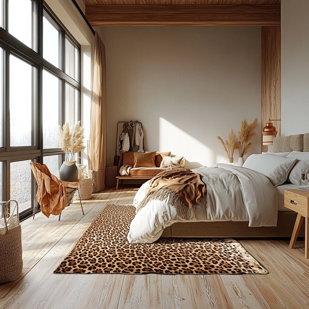leopard print rug bedroom 12
