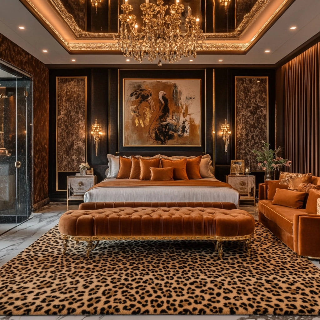 leopard print rug bedroom 17