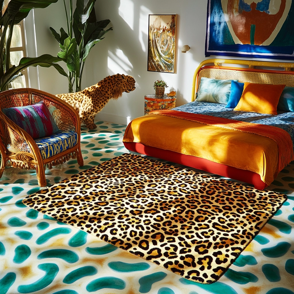 leopard print rug bedroom 26