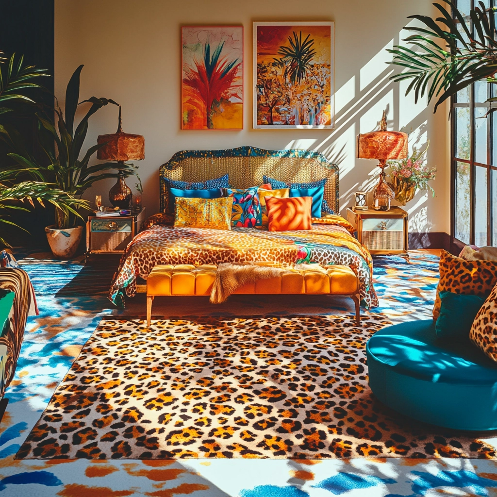 leopard print rug bedroom 27